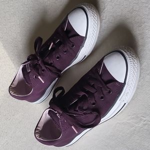 Purple ladies Converse size 8